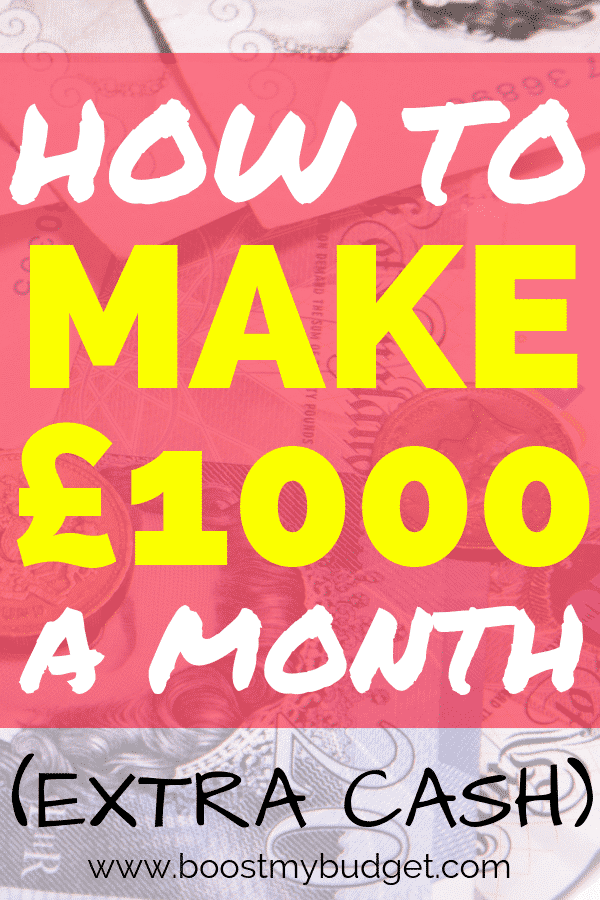 How to make £1000 a month online, from home. Learn how to make £1000 a month in extra cash, every month! These are all online, work at home side jobs that you can do around your kids or full time job :)