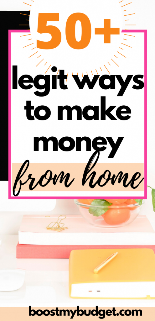 Looking for legit ways to make money from home? Here are over 50 ideas, scam free and real ways to earn from home! 