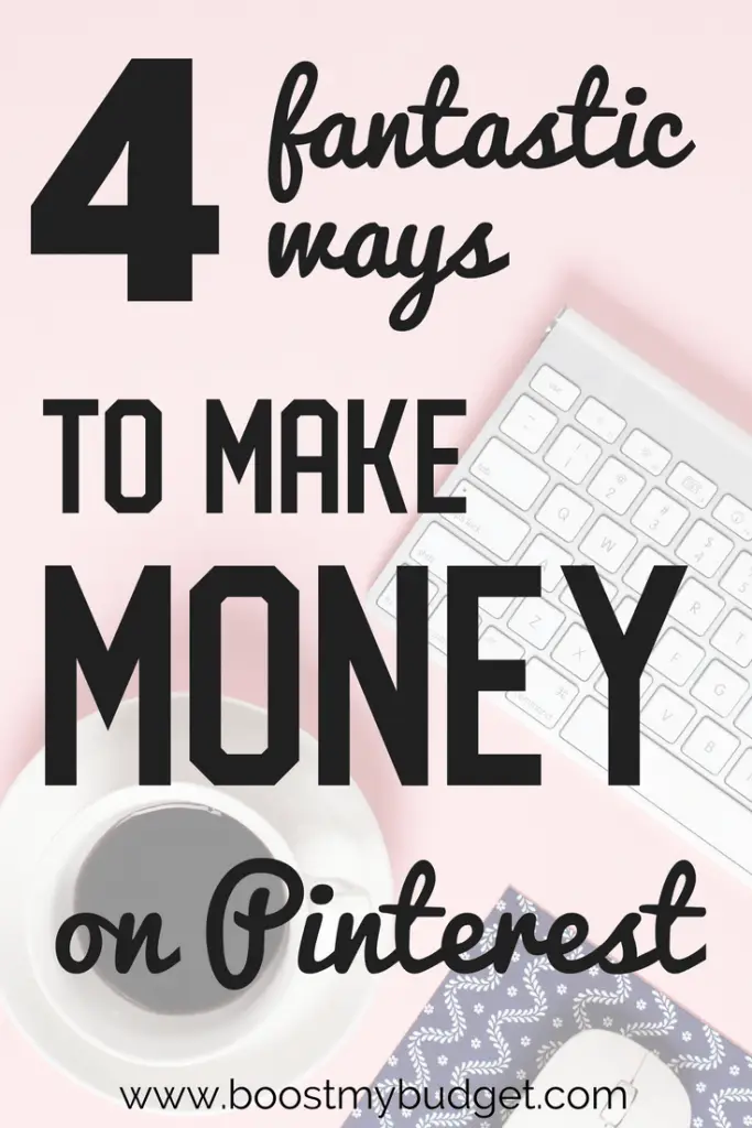 Wondering how to make money pinning on Pinterest? Here are 4 fun options for you, whether you're a Pinterest newbie or a seasoned user! These are seriously some of the most fun ways to make money from home!