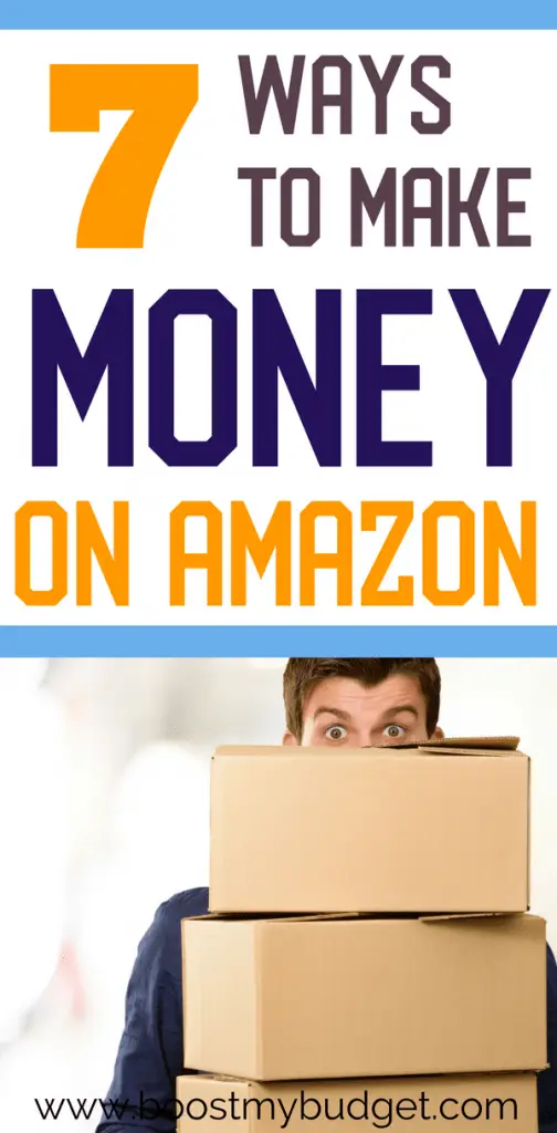 What, you can Amazon to pay YOU?! That's right, here are 7 unique and simple ways to make money from home using Amazon, one of the biggest companies in the world! So many opportunities to earn extra cash, including affiliate marketing, designing T-shirts, work at home jobs and more! Click through to see the full list.