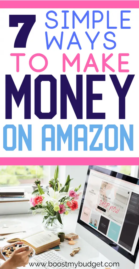 What, you can Amazon to pay YOU?! That's right, here are 7 unique and simple ways to make money from home using Amazon, one of the biggest companies in the world! So many opportunities to earn extra cash, including affiliate marketing, designing T-shirts, work at home jobs and more! Click through to see the full list.