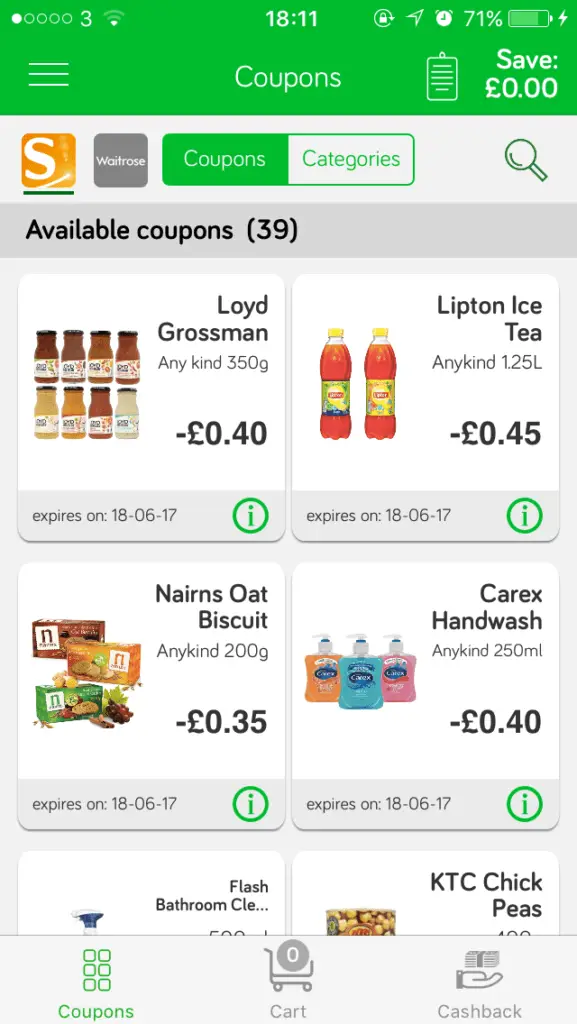 Apps to save money at the supermarket. You can save huge amounts on your weekly shop by downloading these 6 free apps! Sign up today and see how you can save on groceries in a month. - green jinn screenshot