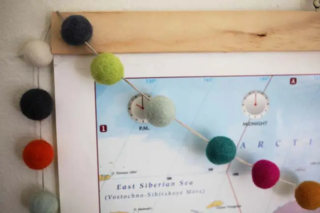 felt ball garland