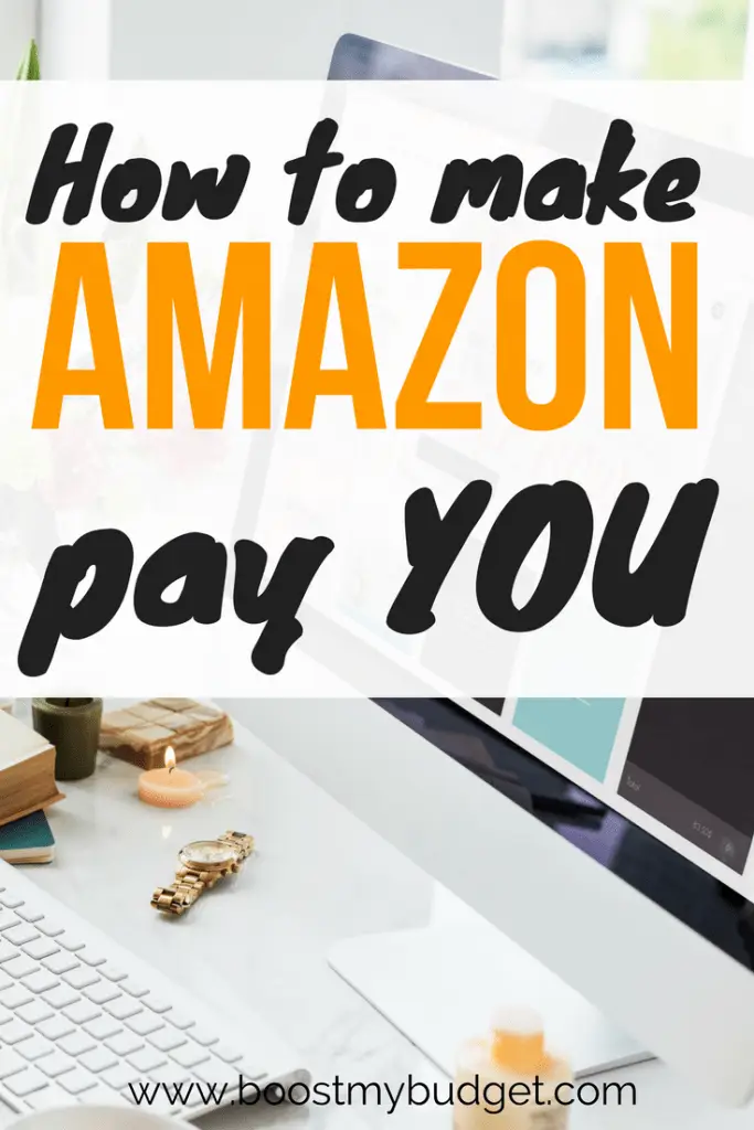 What, you can Amazon to pay YOU?! That's right, here are 7 unique and simple ways to make money from home using Amazon, one of the biggest companies in the world! So many opportunities to earn extra cash, including affiliate marketing, designing T-shirts, work at home jobs and more! Click through to see the full list.