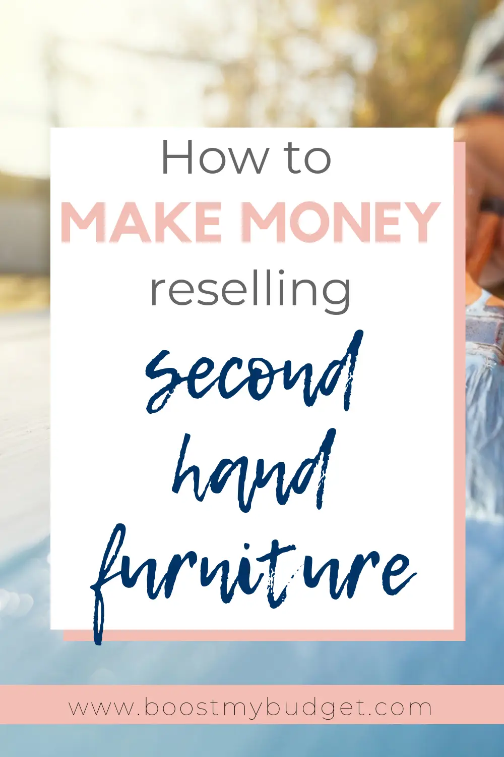 Learn how to make money by flipping and reselling second hand furniture! This is a fun way to earn extra cash if you're a creative type and enjoy decorating and restoring furniture