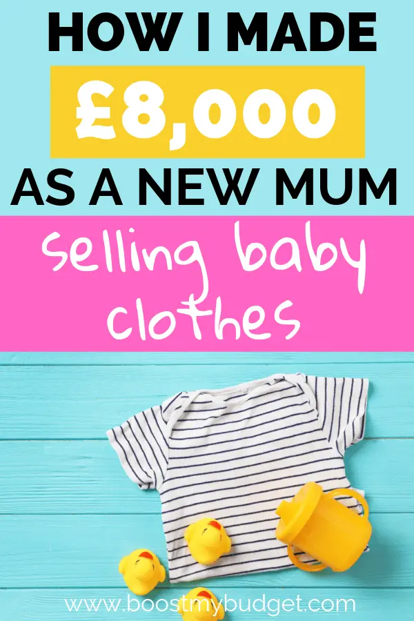 A simple, no effort side hustle idea for stay at home mums who need some extra cash! Find out how this mom sells her baby's second hand clothes online to make extra money!