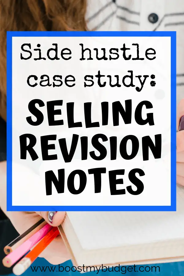 Looking for side hustle ideas in the UK? If you're a university or college student, consider making custom study guides to sell. This students makes extra money selling revision notes on her course to coursemates! It helps her study better and get better grades too!