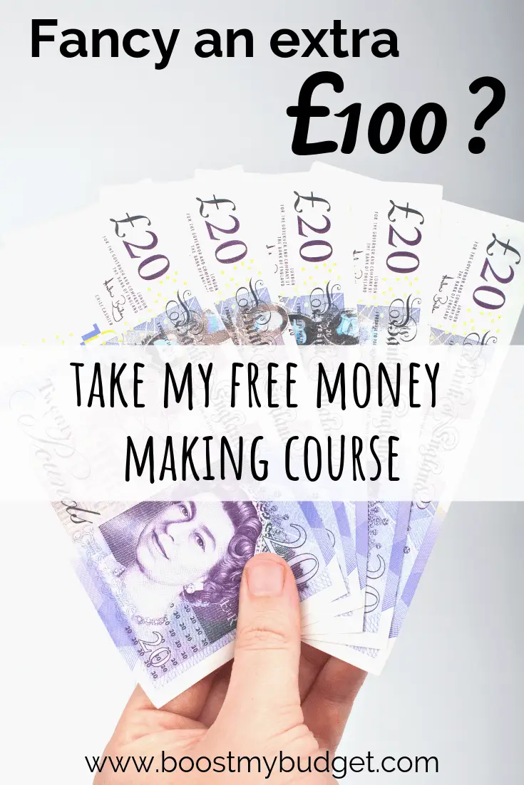 Want an extra £100 for free? Who doesn't! If you want to learn how to make money from home in the UK, my free money making challenge is designed for you. I'll show you exactly what steps to take to make £100 cash in the next couple of weeks. 